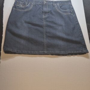 Baccini Blue Denim Mini Skirt